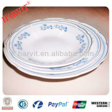 cheap ceramic cut edge soup plate with GGK and flower